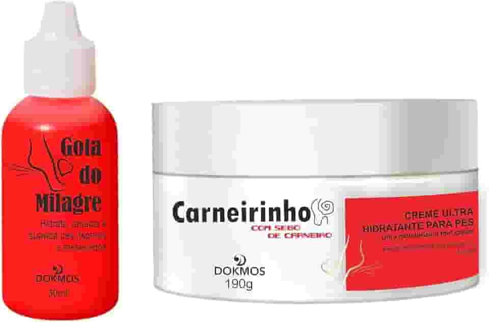 Gota Do Milagre e Creme Para Os Pés Sebo De Carneiro e Uréia