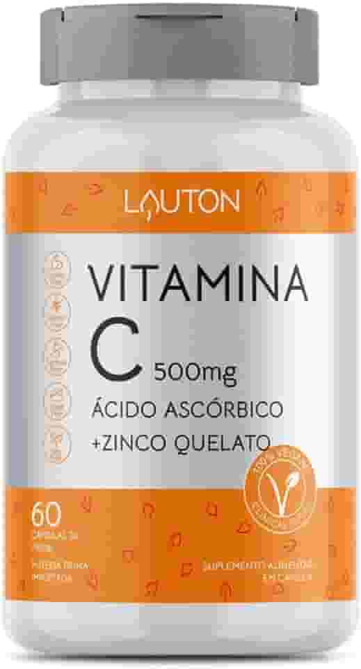 Vitamina C 500mg + Zinco 7mg 60 Cps Vegano | Lauton