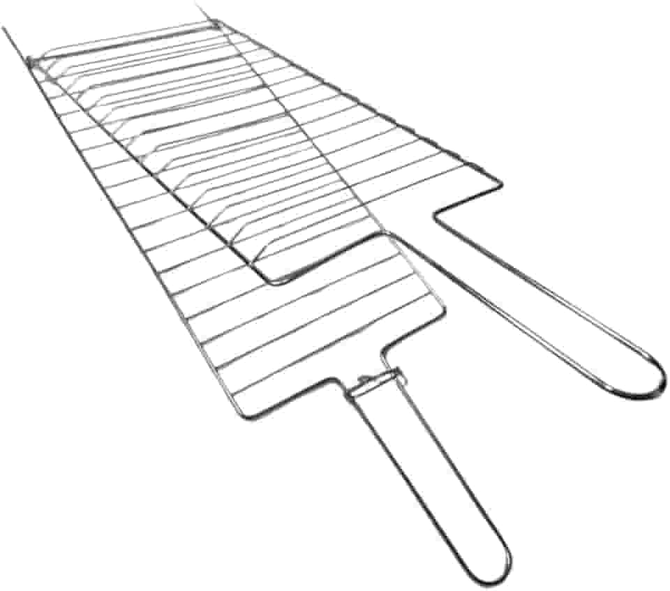 Grelha Dupla Abaulada para Churrasqueira Churrasco Peixes Frango Linguiça carnes