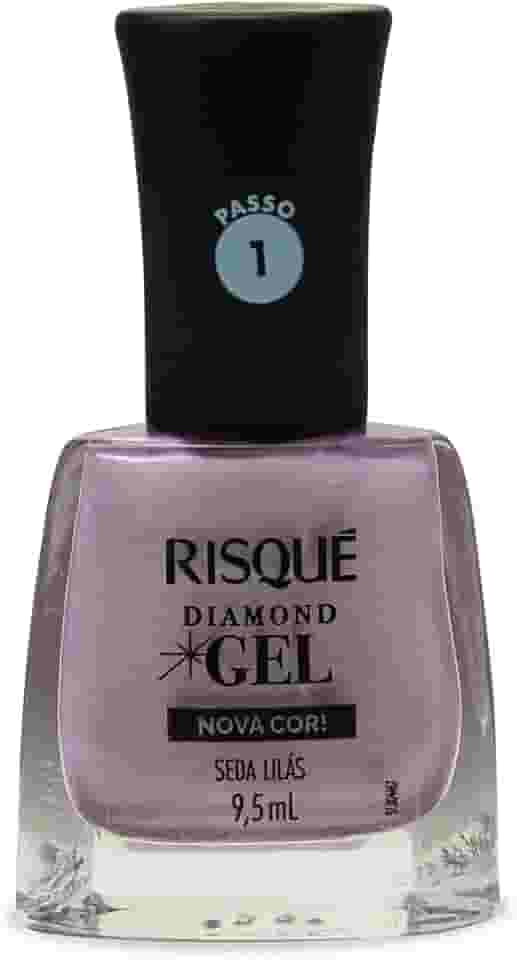 Risqué Esmalte Diamond Gel Seda Lilás Metálico 9,5ml