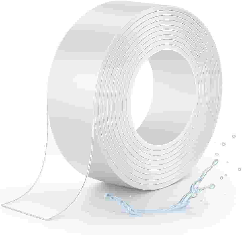 Fita Nano Dupla‑Face Transparente 3 cm × 3 m Extra Forte, Reutilizável e Lavável – Fixação Sem Furos Para Parede Decoração Casa Escritório