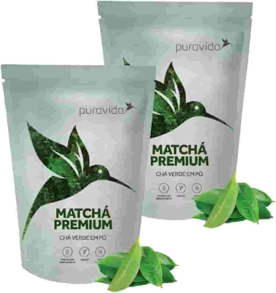 Kit 2 Matchá Premium Chá Verde em Pó Puravida 100g
