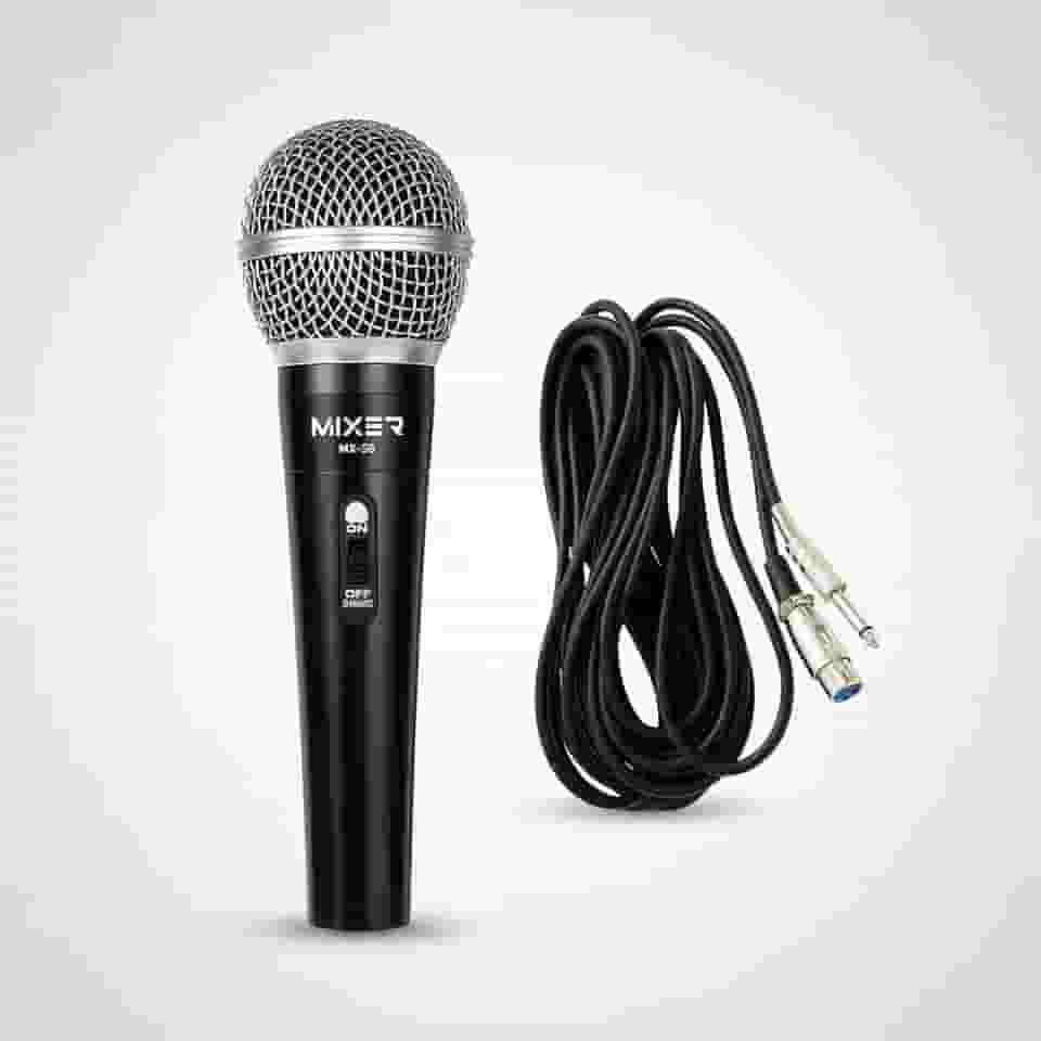 Microfone Com Fio Para Karaokê, Palestra, Igreja, Evento, Pastor, Palestra, Cabo de 3 Metros, Mixer, Preto