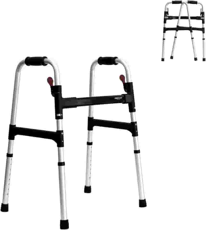 Andador Para Idoso Ortopédico Em Alumínio Ajustável Dobrável Desmontável 130 kg