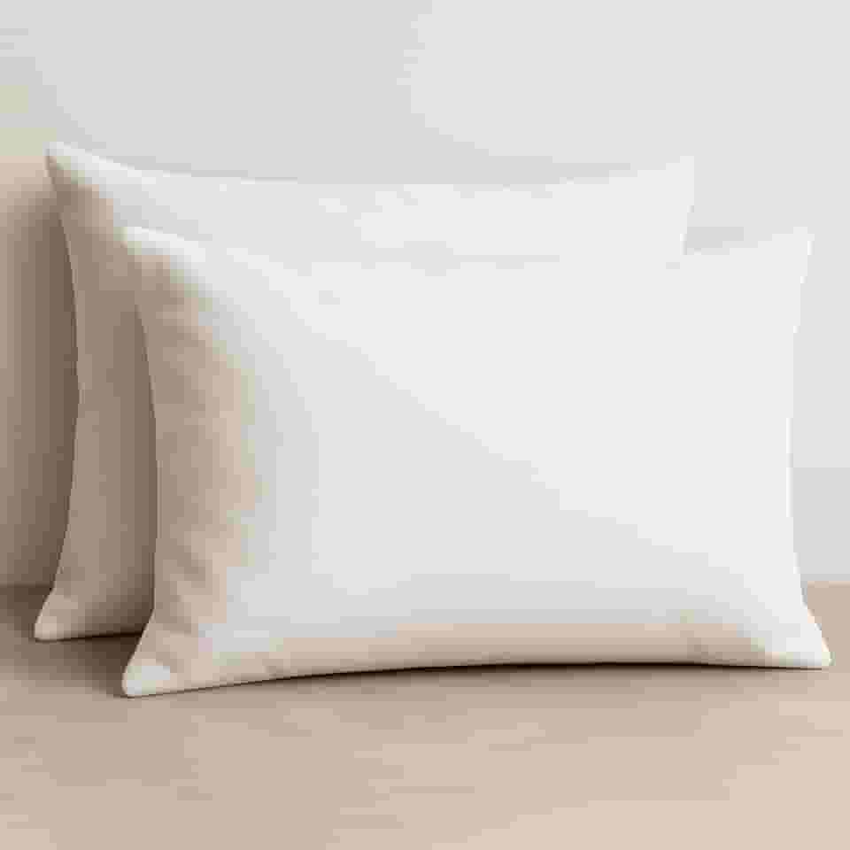 2 Fronhas de Travesseiro Avulsas Malha Lisa 100% Algodão (Branco)