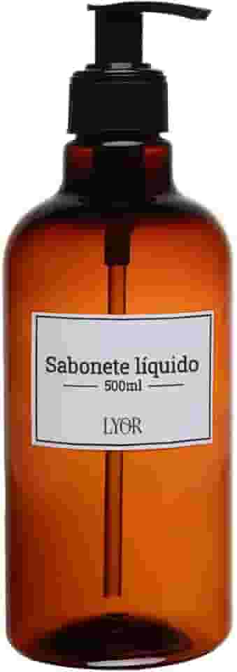 LYOR - Porta Sabonete Líquido de Plástico com Pump Vintage 500ml