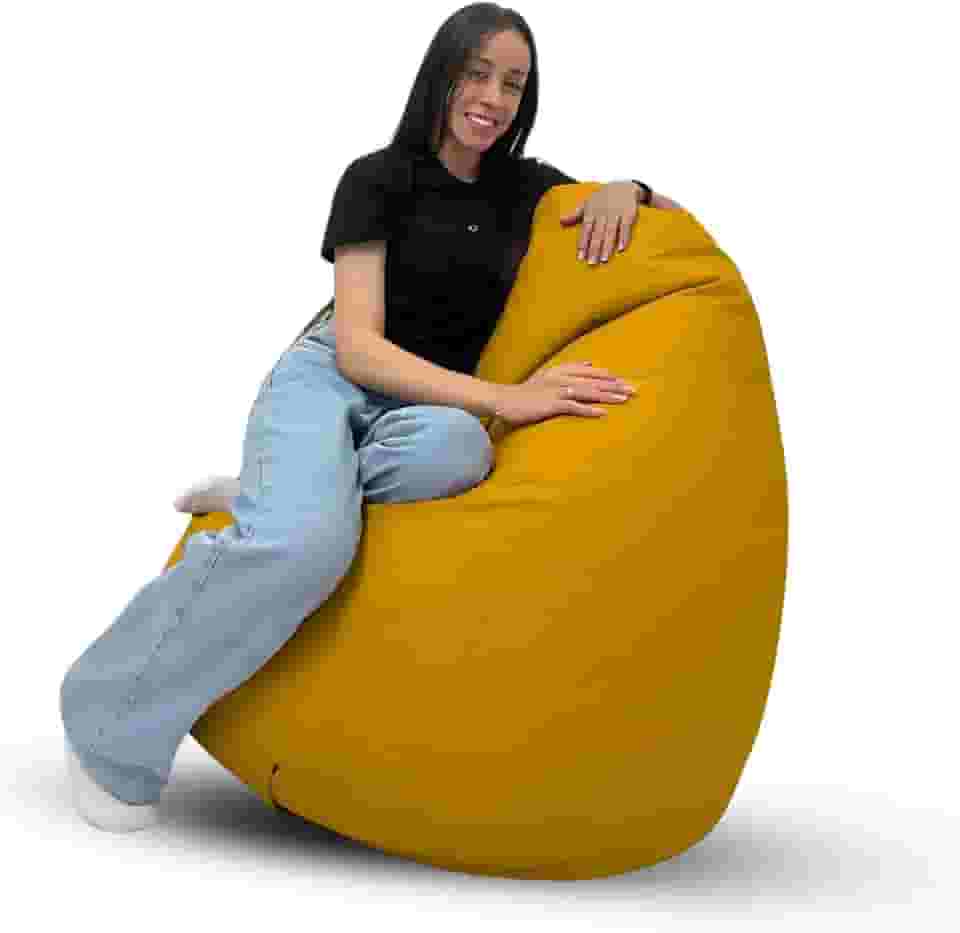 Puff Pera Com Enchimento Gigante Eventos Decoração Quarto Sala Almofadão (AMARELO)