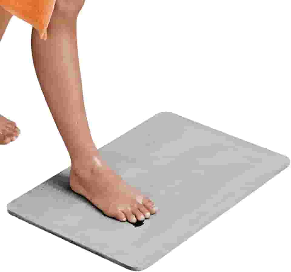 Tapete Pedra Diatomita Banheiro 100% Absorção Antiderrapante
