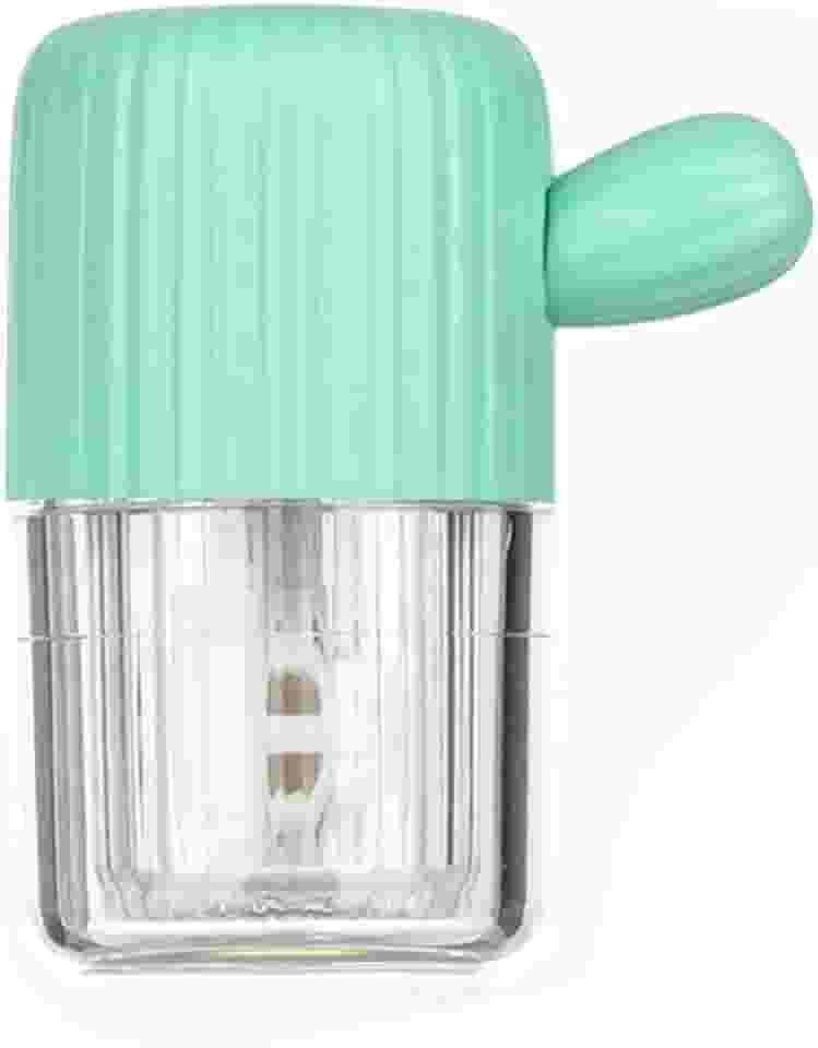 Limpador portátil de lentes de contato da Mudor – lente de contato com cordão para cuidados diários, lentes de contato macias e rígidas (verde claro)