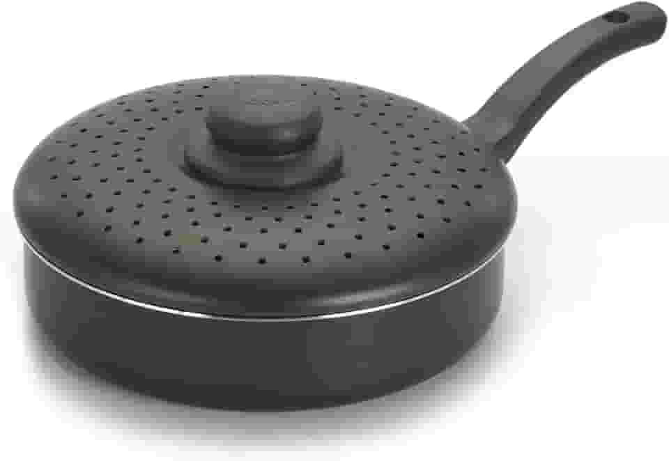 Frigideira Alta Antiaderente Nacional Tampa P/Fritura 18cm