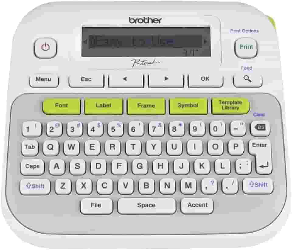 Rotulador Eletrônico de uso doméstico - PTD210 Brother, Branco