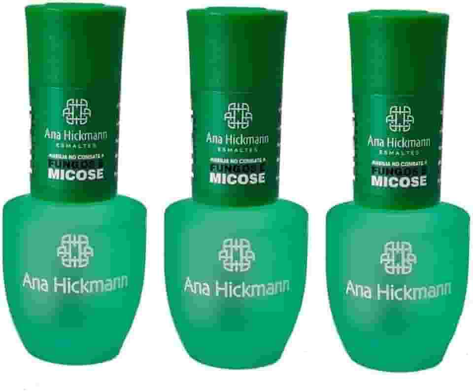 Kit 3 Unidades - Esmalte Ana Hickmann 9ml Help Treatment - Antifungos Melaleuca, Fortalecedor de Unhas, Alta Durabilidade