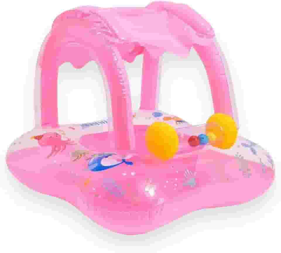 Boia Bote Infantil Com Cobertura Baby Piscina Praia Crianças Inflável Premium