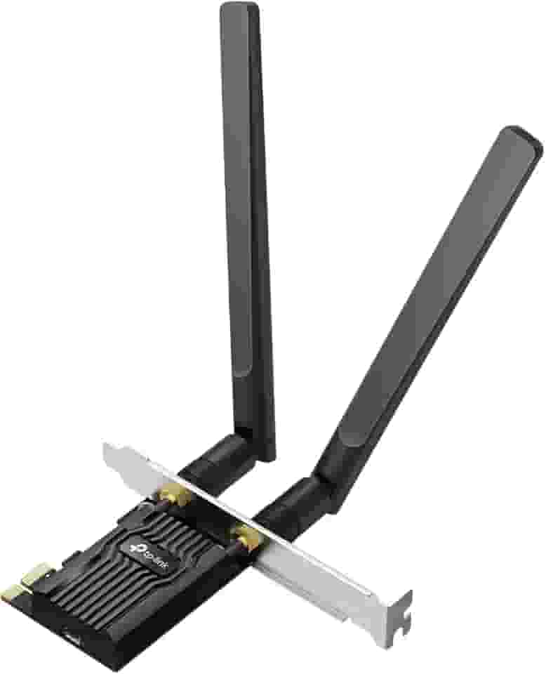 TP-Link Placa WiFi WiFi 6 PCIe para PC Desktop AX1800, Bluetooth 5.2, WPA3, 802.11ax Adaptador sem fio de banda dupla com MU-MIMO, latência ultrabaixa, suporta apenas Windows 11, 10 (64bit)