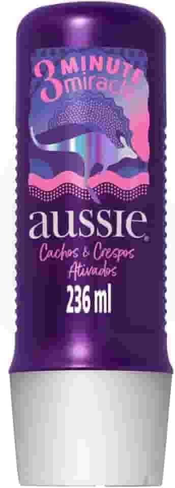 Tratamento Aussie Cachos e Crespos Ativados 3 Minute Miracle Óleo De Coco e De Jojoba 236ml, Aussie
