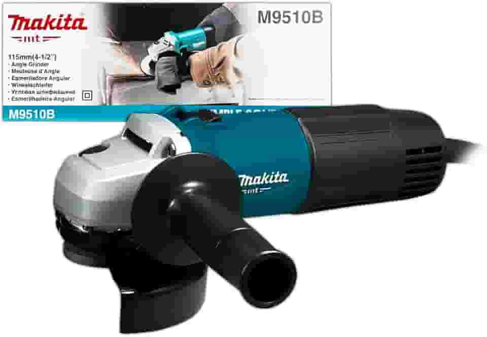 MAKITA Esmerilhadeira Angular M9510B 850W 115mm 11000RPM Alta Rotação para Corte e Desbaste Profundo em Metal Aço Ferro para Uso Industrial 110v