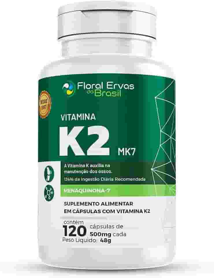 Vitamina K2 Mk-7 500mg 120 Cápsulas Menaquinona 7 Econômica