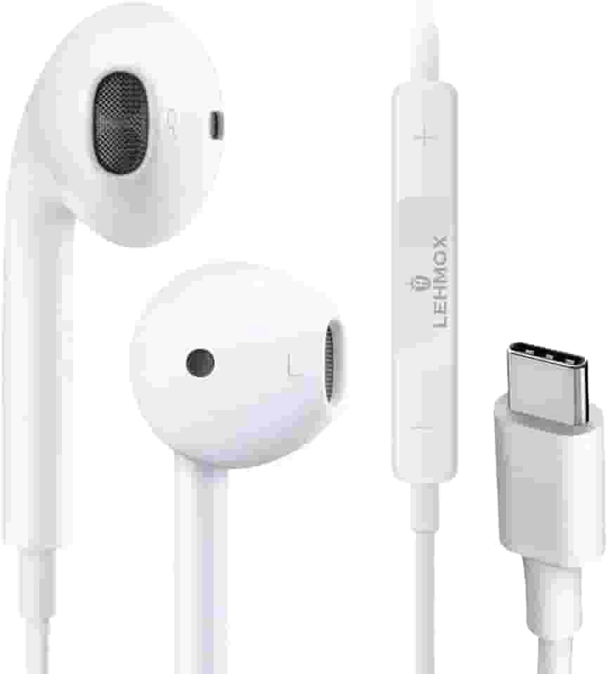 Fones De Ouvido Com Fio Tipo C Microfone Integrado Compativel iPhone 15 15 Pro 15 Pro Max 16 16 Pro Max Com Fio Fones Estéreo Compatíveis ANDROID LG Premium