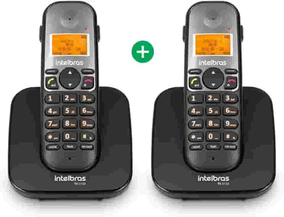 Telefone Sem Fio Digital com Ramal Adicional TS 5122 Preto Intelbras