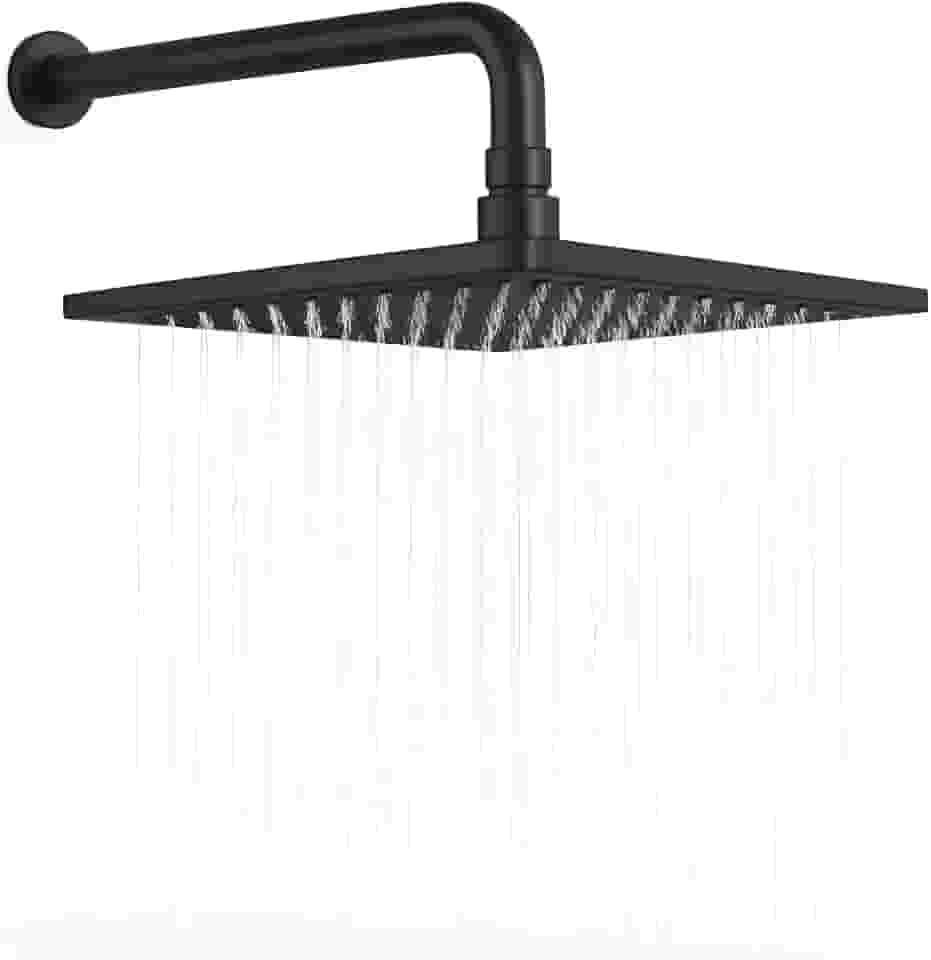 Chuveiro Inox Preto Fosco – Ducha de Alta Pressão com Design Moderno para Banheiros de Luxo e Áreas Gourmet (Preto)