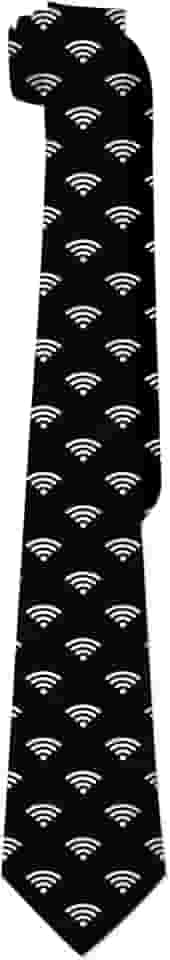 SKT T1 Gravatas masculinas para computador, conexão Wifi para engenheiros de computadores, programadores, programadores, web designer, Sinal de conexão Wifi, tamanho �nico