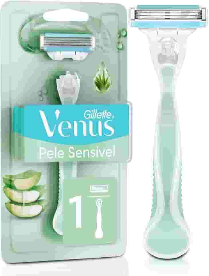 Gillette Venus Pele Sensível Aparelho de Depilar com Aloe Vera, 1ud