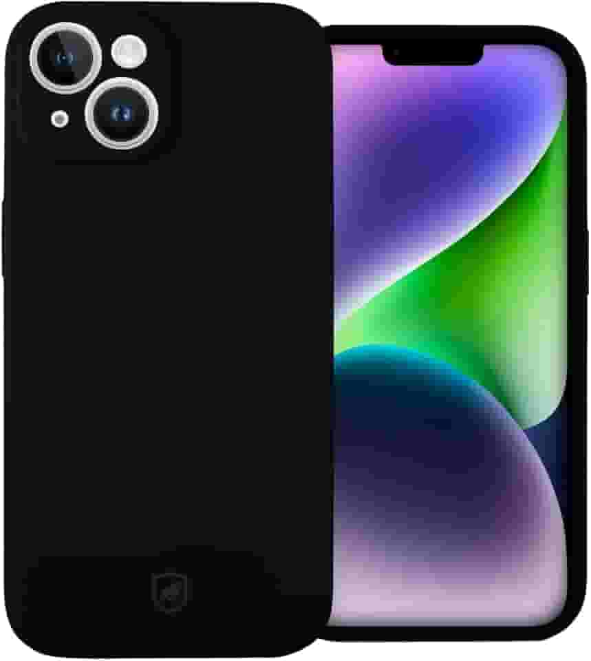Gshield Capa Case Capinha Silicon Premium Antiderrapante com Interior em Microfibra, Proteção Contra Impressões Digitais, Arranhões, Quedas e Impactos (Preta, iPhone 14)