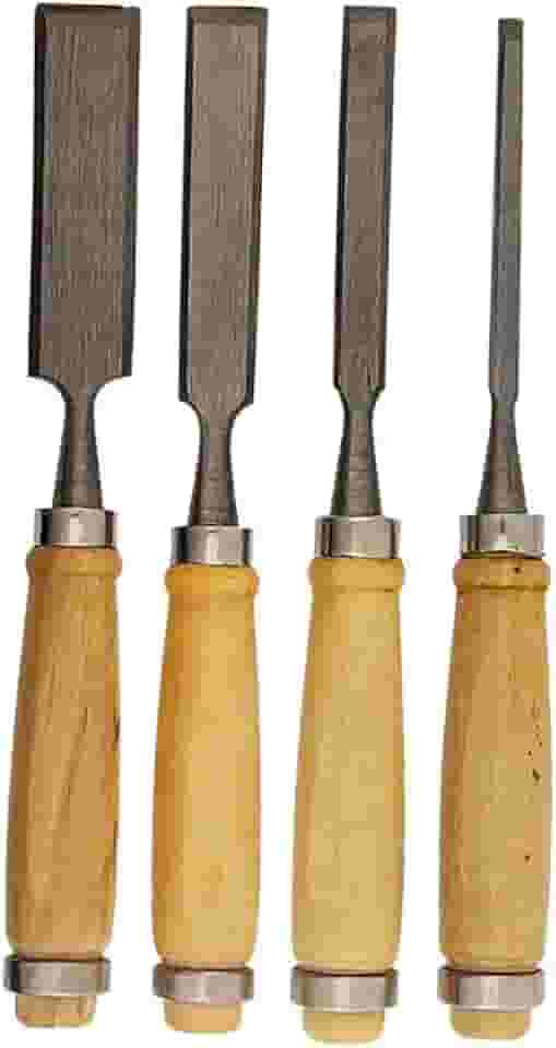 Kit Jogo Formão 4 Pçs Madeira Ferramenta Manual Entalhar Profissional