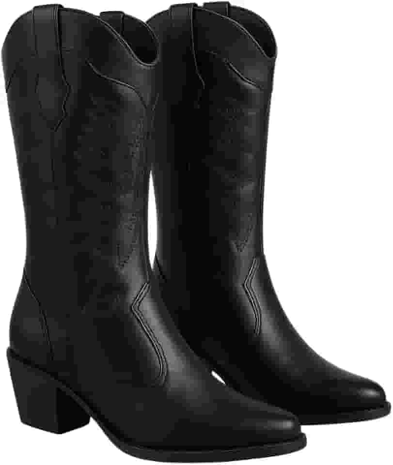 Bota Texana Feminina Cano Longo Western