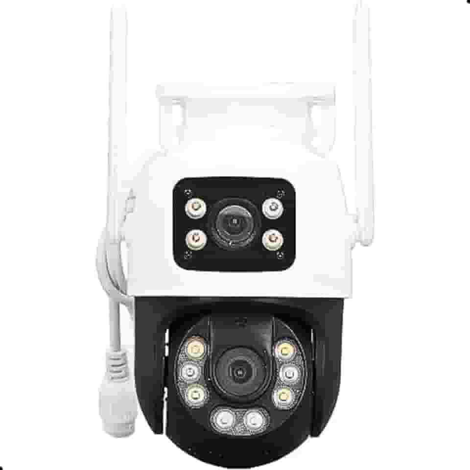 Câmera de Segurança Exterior A28b com Visão Noturna e Detecção de Movimento, Dupla Lente e IP66