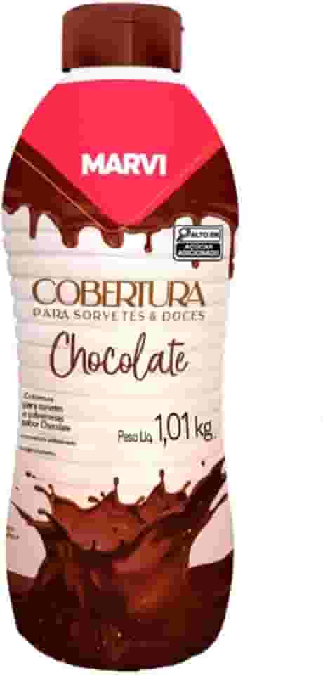 Cobertura De Chocolate Para Sorvetes E Sobremesas Marvi 1kg