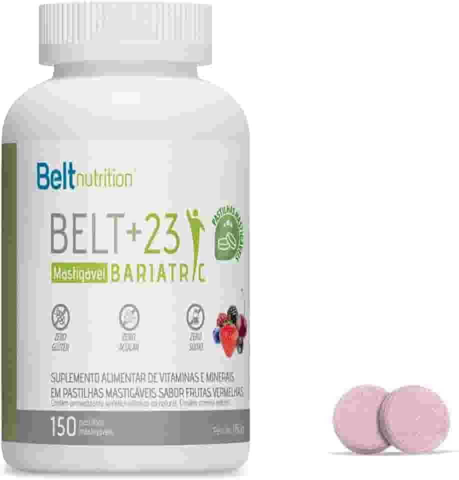 Belt +23 Bariatric MASTIGÁVEL Multivitamínico e Multimineral 150 Pastilhas (150 Pastilhas, Frutas Vermelhas)