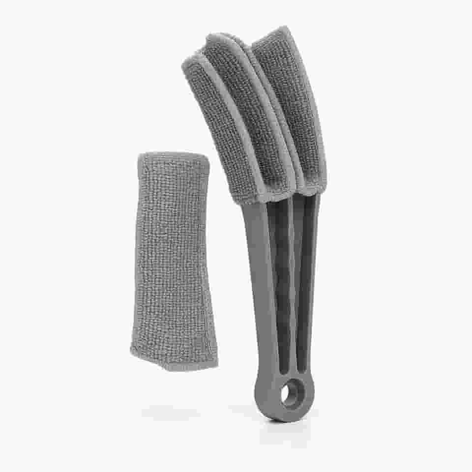 Limpador de Persiana com Microfibra Lavável – Com Capa Extra | Ideal para Persianas, Ar-Condicionado, Saída de Ar de Carro e Climatizador