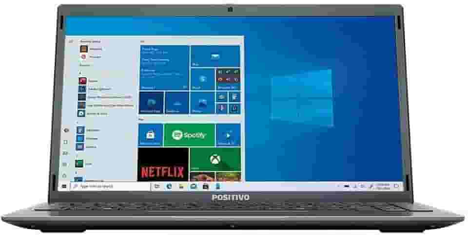Notebook Positivo Motion Q464C Intel Atom Quad-Core 4GB 64GB Windows 10 Home 14.1" Gray