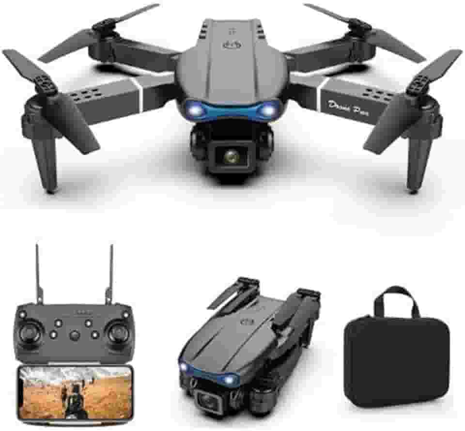 Drone FPV com câmeras 4K Dual HD, versão atualizada, quadricóptero RC para adultos e crianças, drone WiFi RC para iniciantes, vídeo ao vivo-E99