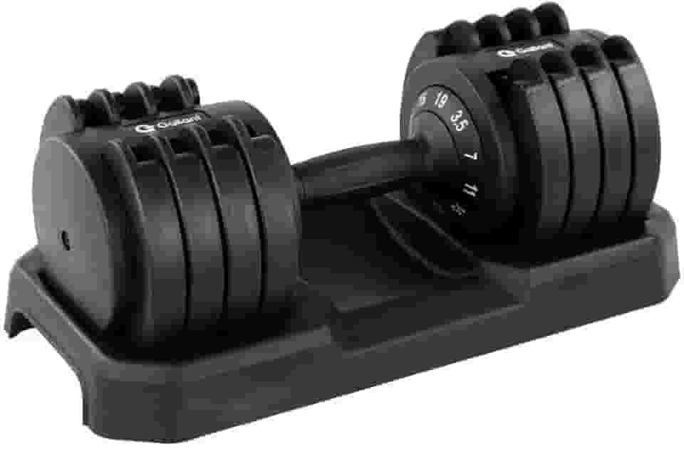 Dumbbell Halter Gallant Elite Pro 19kg Regulável Com Base