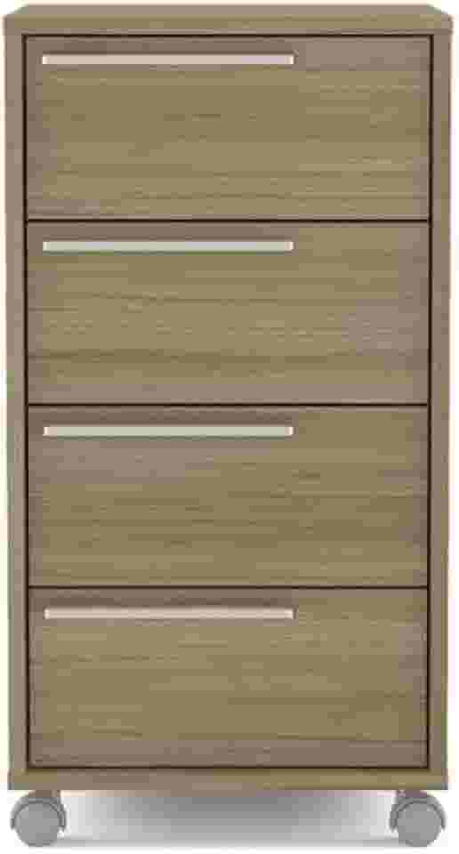 Gaveteiro Maia 4 Gavetas com Rodízios Castanho Politorno