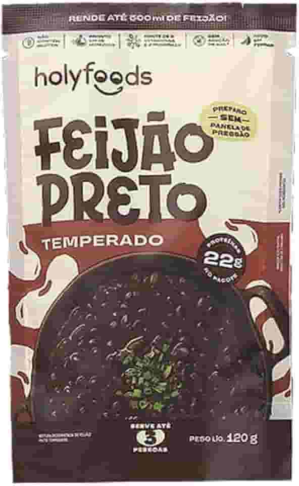 Feijão Preto Temperado Holyfoods 120g