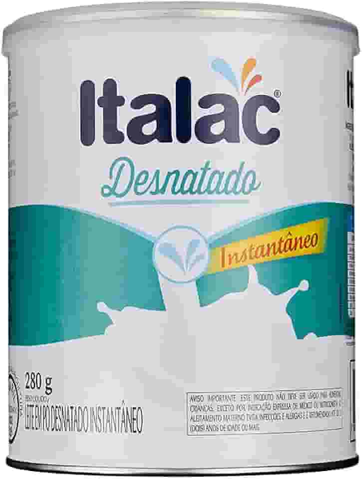 LEITE EM PÓ DESNATADO INSTANTANEO LATA ITALAC 280 GRS