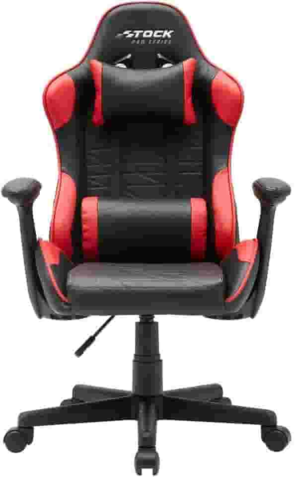 Cadeira Gamer Giratória Infantil Stock Car Blume Office Poliuretano (pu) Preto Vermelho Base Rodizio