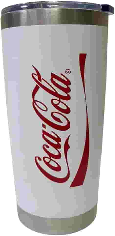 Haüskraft- Copo térmico com tampa Coca- Cola branco 500ml