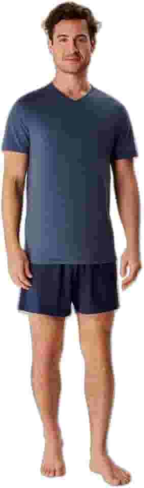 Pijama Masculino Curto Em Malha Azul Marinho M