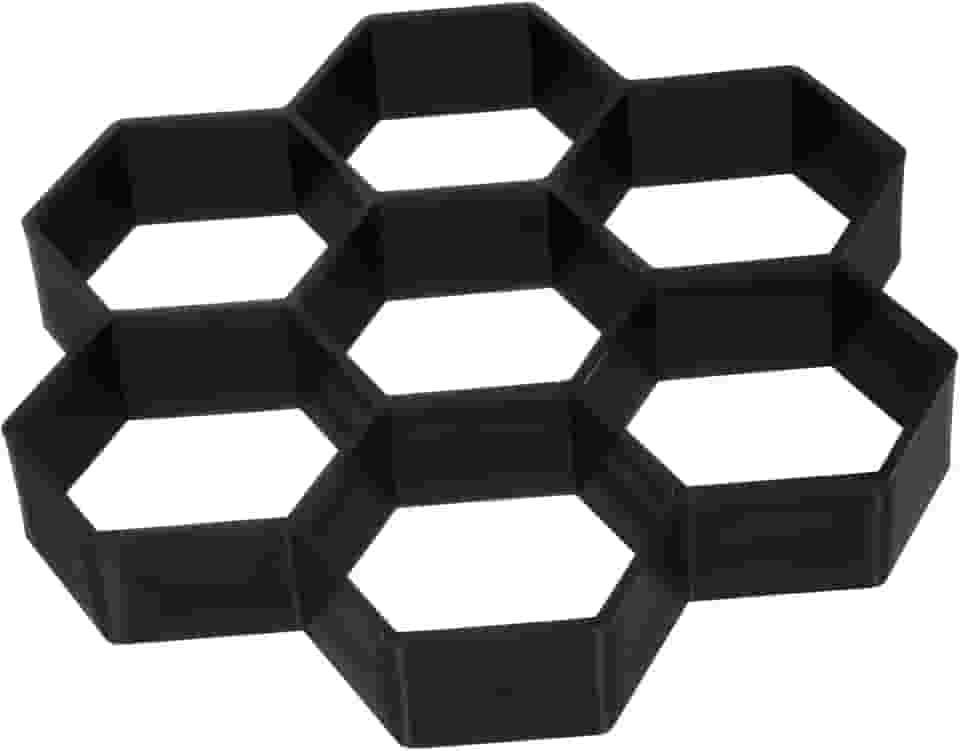 Molde de tijolo de concreto, hexágono, moldes de concreto, faça você mesmo, molde de azulejo de cimento para jardim, calçada, moldes de cimento