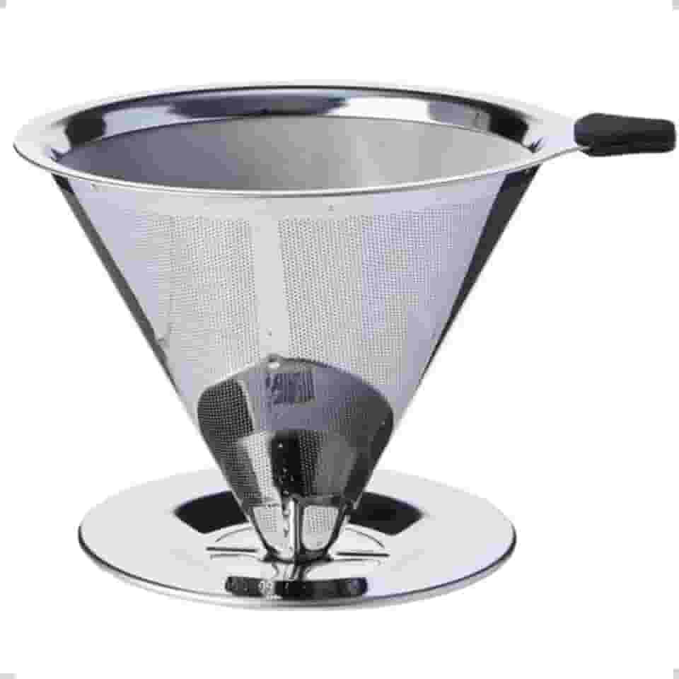 Coador Filtro de Café em Aço Inox 103 Reutilizável Dispensa filtro de Papel, Preservando o Sabor do Café