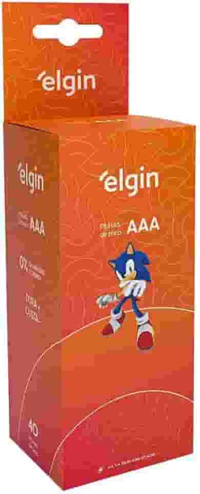 Caixa de Pilha AAA com 40 unidades Elgin Palito - Tubo, Zinco