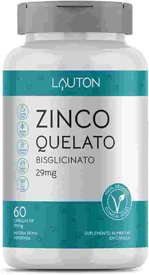 Zinco Quelato - 60 Cápsulas - Lauton Nutrition, Lauton Nutrition