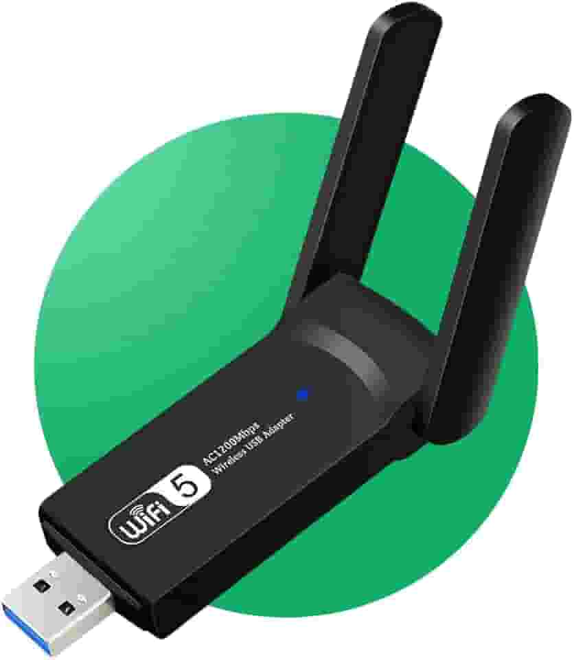 Adaptador Placa Wifi Usb De Rede Dual Band 2.4 e 5ghz 1300mbps | Gigabit 2 Antena Pc Wireless
