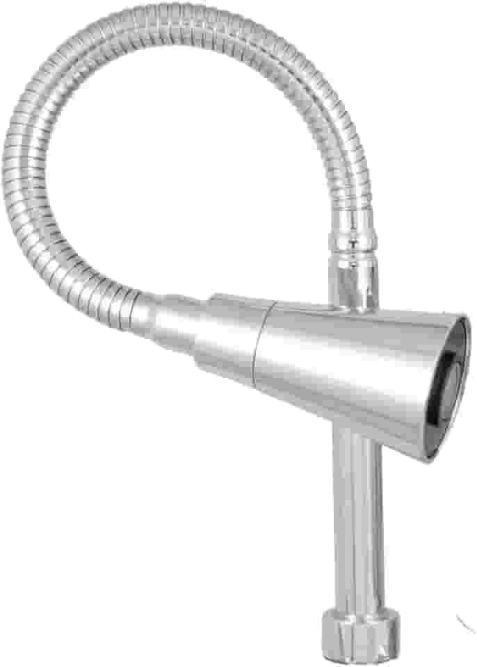 PREMINOX Tubo Flexivel Bica Cone Gourmet Cromado 2 Jatos para Torneira Mesa Bancada ou Parede 3/4"