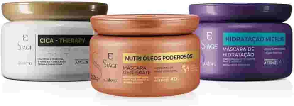 Eudora Kit Siàge Cronograma Capilar: Nutri Óleos Poderosos 250g + Cica-Therapy 250g + Hidratação Micelar 250g