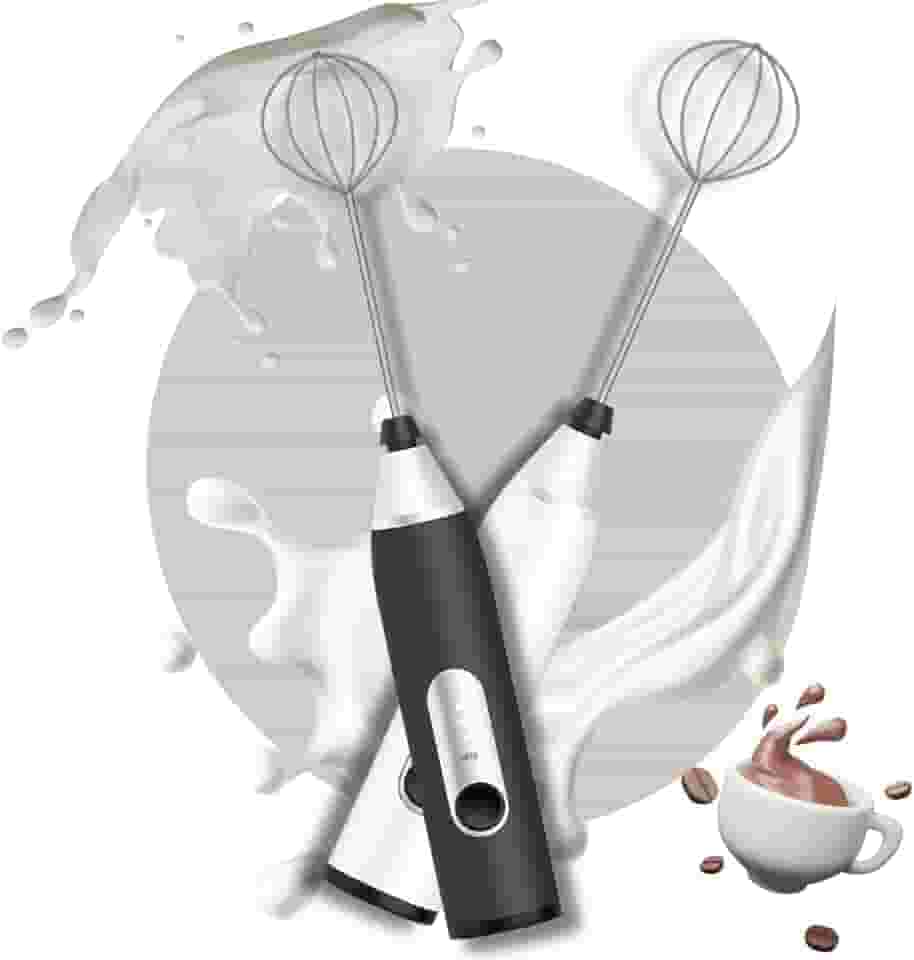 Mini mixer elétrico portátil recarregável com 3 velocidades. Ideal para bebidas, ovos e receitas rápidas. Inox, sem fio e USB – Qualidade Premium LNSTORE